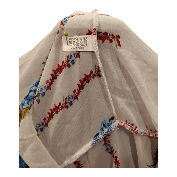 Women's Lightweight Floral Kimono - Picture 4 of 5